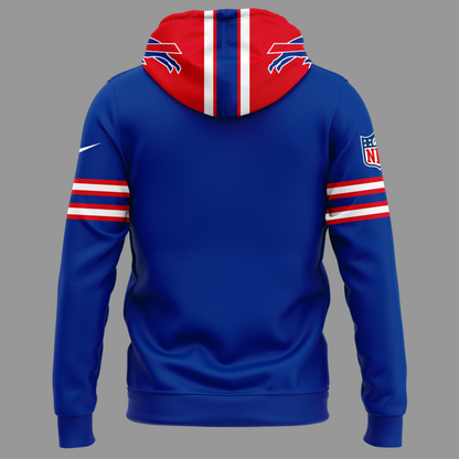 Exclusive 2025 Buffalo Bills Red Helmets Back Hoodie