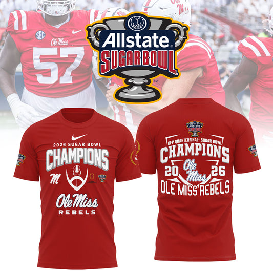 Ole Miss Rebels 2026 Football Sugar Bowl Champions Limited Edition Shirt