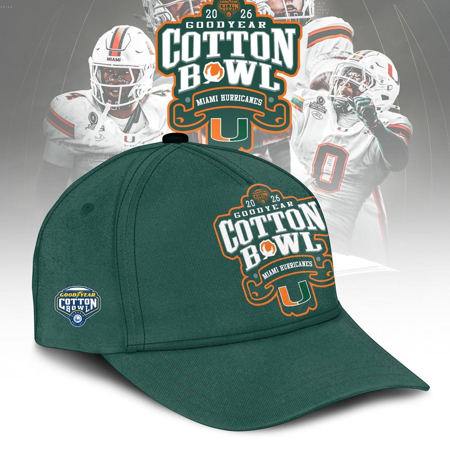 Miami Hurricanes Football Cotton Bowl Champions 2025 Combo Hoodie