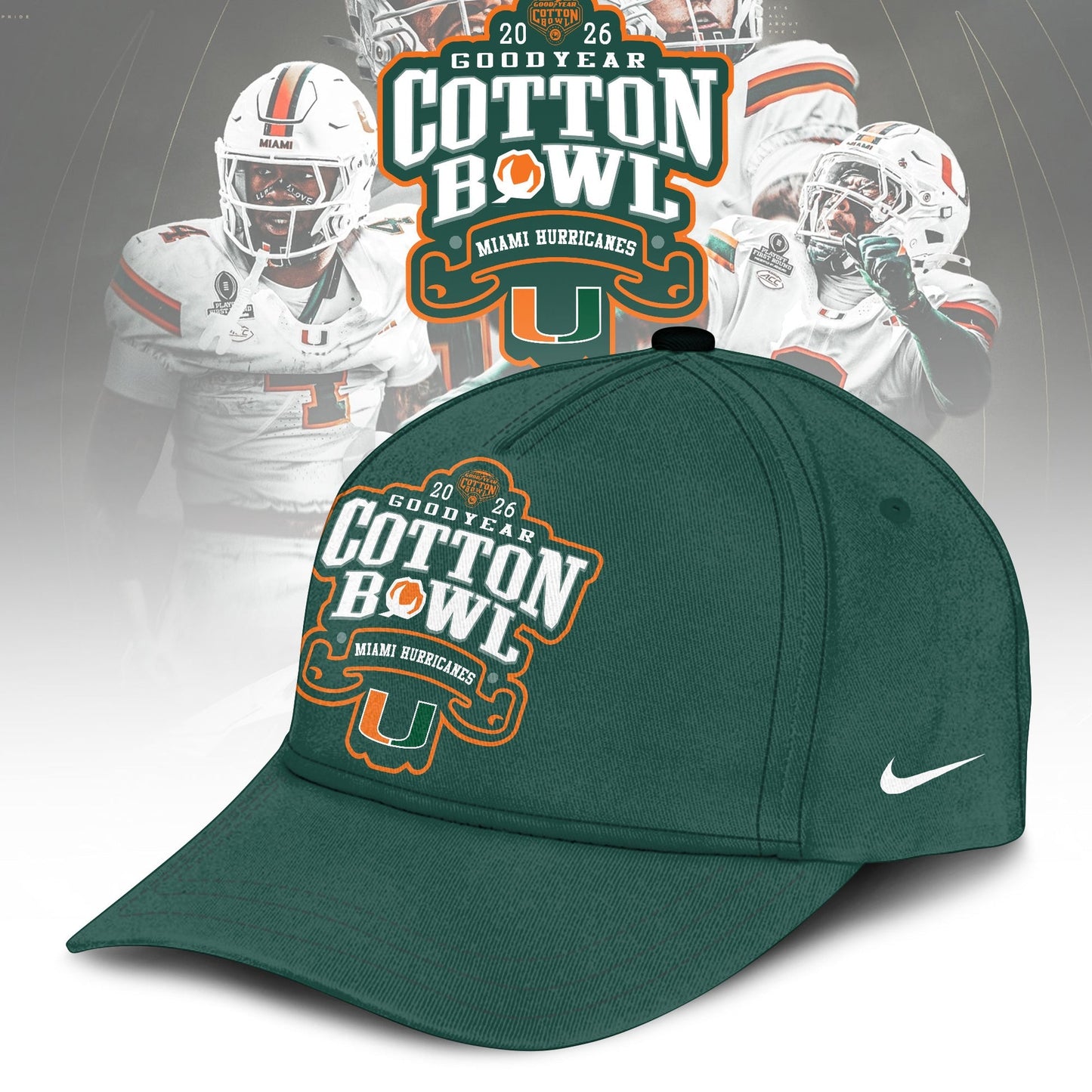 Miami Hurricanes Football Cotton Bowl Champions 2025 Combo Hoodie