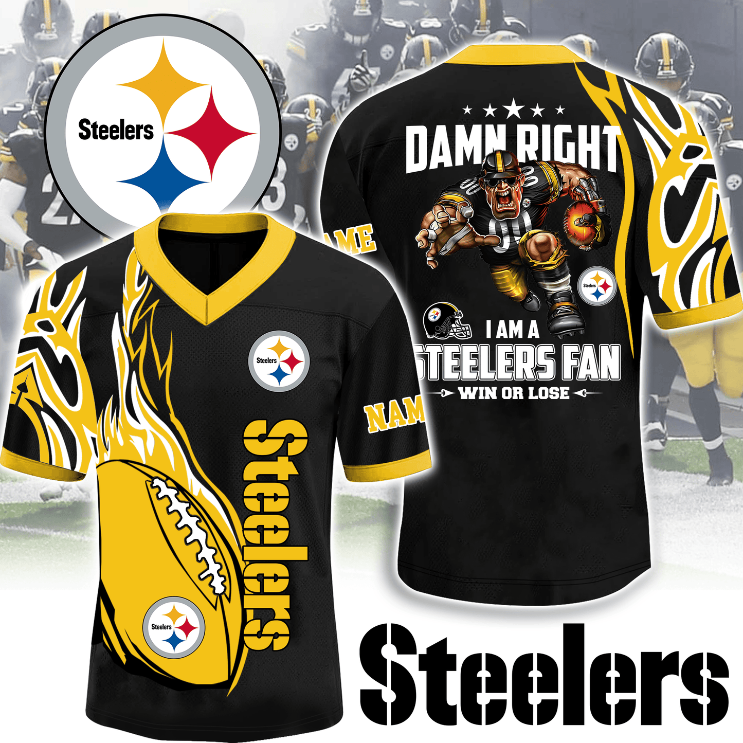 Pittsburgh Steelers Fan Jersey
