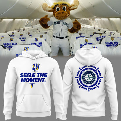 Seattle Mariners SEIZE THE MOMENT White Hoodie