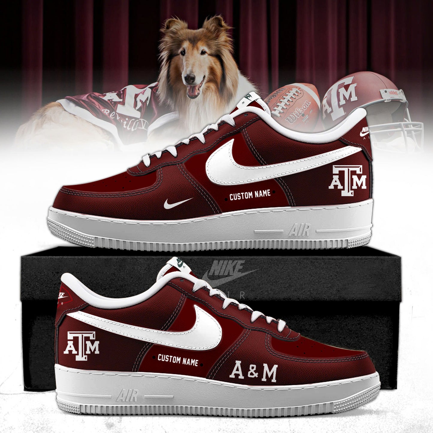 Texas A&M Aggies Special Edition AF1 Sneakers