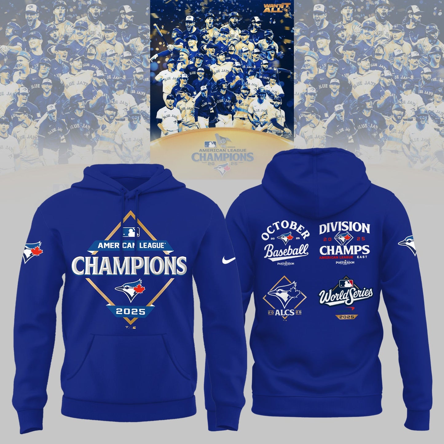 Toronto Blue Jay 2025 American League Champions Hoodie