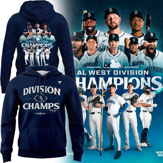Seattle Mariners 2025 AL West Division Champions Limited Hoodie