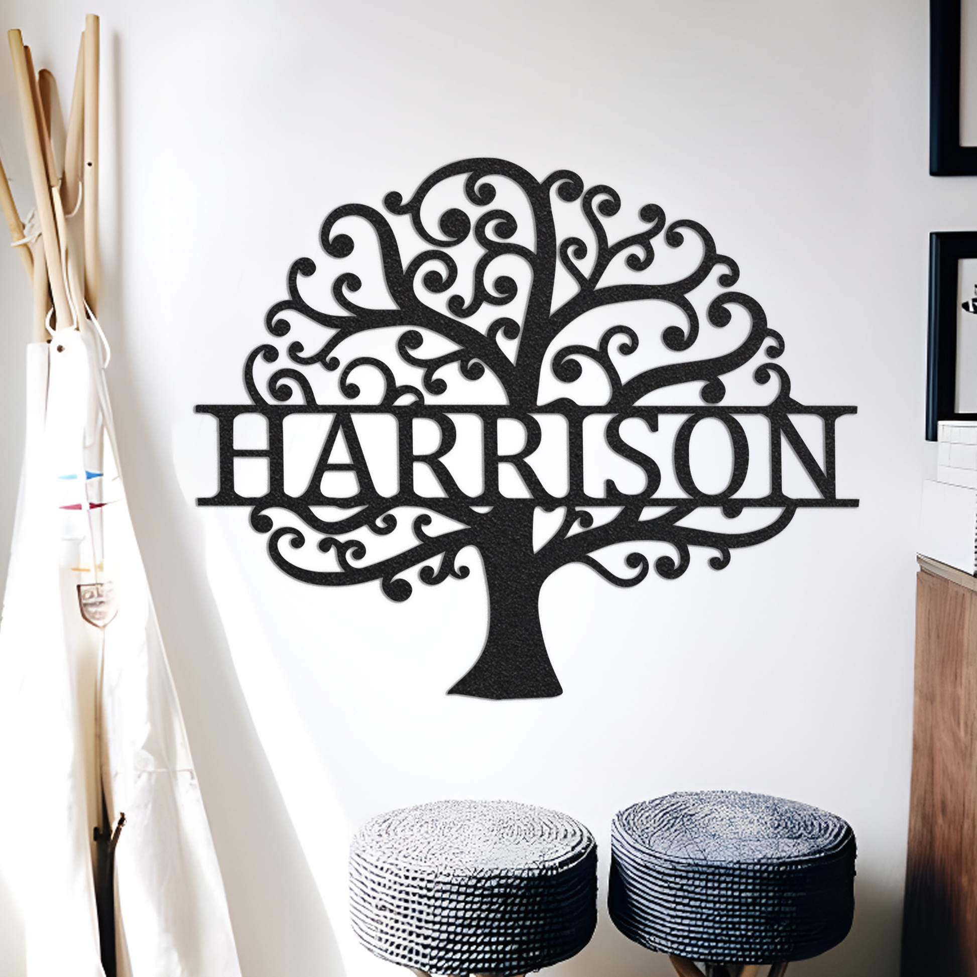 Personalized Family Name Tree of Life Sign / Metal Wall Decor / Monogram Name Sign / Home Decor / Personalized Tree of Life Decor