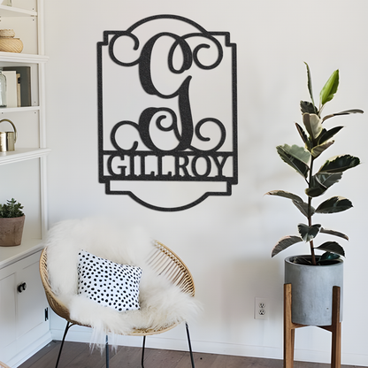 Metal Monogram Sign, Custom Metal Sign, Metal Name Sign, Custom Name Sign, Monogram Wall Decor, Metal Monogram Letters, Home Decor