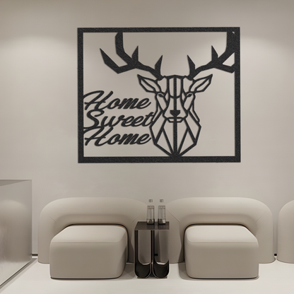 Home Sweet Home Metal Wall Art / Metal Wall Decor / Home Sweet Home Deer Home Decor / Metal Wall Art / Deer Wall Art / Metal Home Decor
