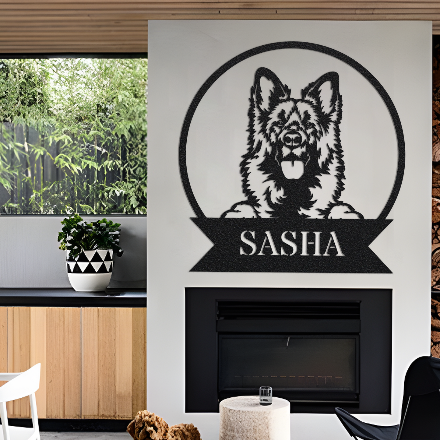 German Shepherd Metal Sign, German Shepherd Ornament, Metal Dog Art, Large Metal Sign, German Shepherd Gifts, Metal Puppies Wall Art