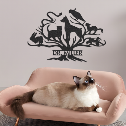 Metal Veterinarian Sign, Custom Veterinary Doctor Metal Sign, Veterinary Gift, Veterinarian Office Sign, Vet School Graduation Gift, DVM Art