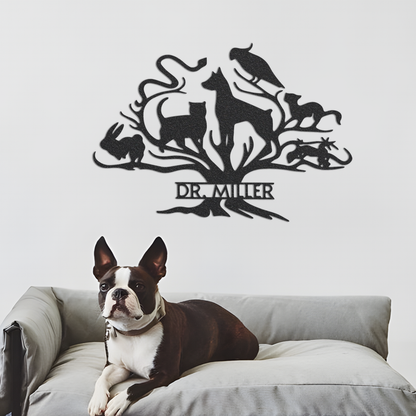 Metal Veterinarian Sign, Custom Veterinary Doctor Metal Sign, Veterinary Gift, Veterinarian Office Sign, Vet School Graduation Gift, DVM Art