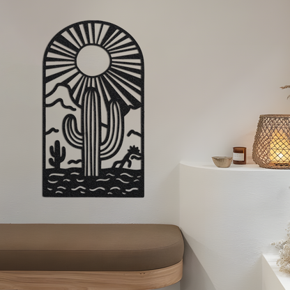 Cactus Metal Sign,Cactus Monogram,Cactus Wall Art,Cactus Wall Decor,Front Door Decor,Cactus Garden Sign,Steel Cactus Art,Metal Cactus Sign