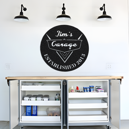 Personalized Garage Sign / Garage Metal Art / Garage Home Decor / Father's Day Gift / Metal Wall Art
