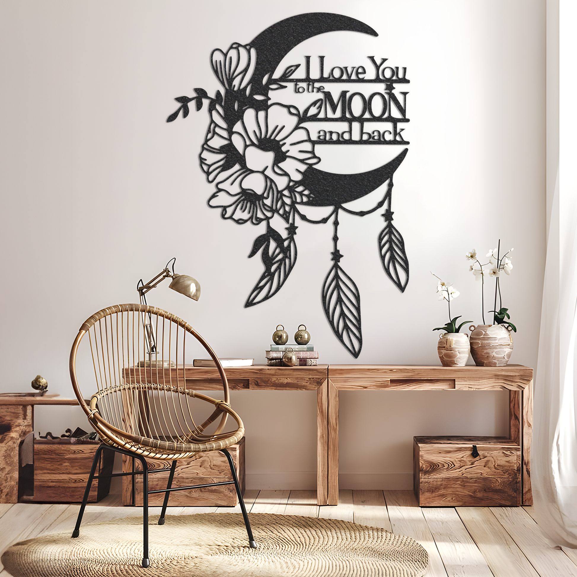 I Love You to the Moon and Back Metal Sign,Nursery Decor,Nursery Sign,Moon Sign for Kids Bedroom Sign,Baby Room Decor