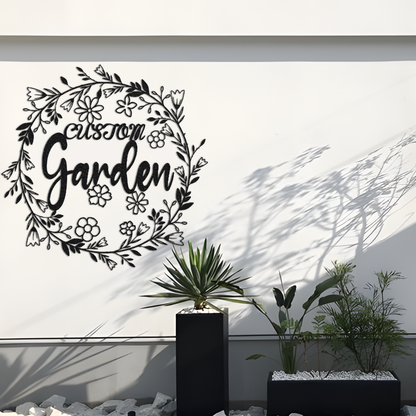 Garden Wall Art,Personalized Garden Sign Name,Garden Metal Sign,Custom Garden Wall Decor,Garden Gate Sign,Grandma's Garden Sign