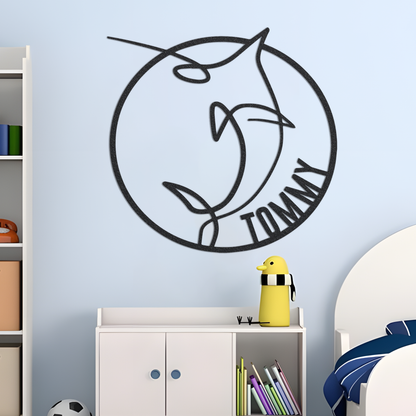 Metal Name Sign, Marlin Metal Sign, Metal Name Sign, Family Name Sign, Metal Family Sign, Metal Gift, Home Decor, Custom Name Sign