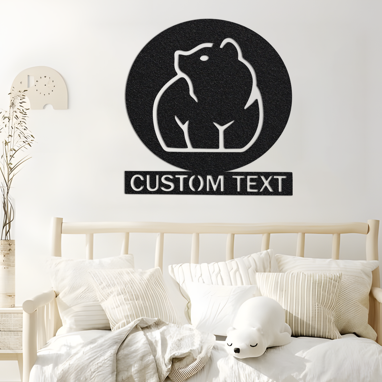 Custom Bear Metal Sign,Bear Wall Art,Cute Bear Sign,Bear Monogram Sign,Personalized Bear Wall Decor,Bear Room Decor,Indoor Outdoor Decor