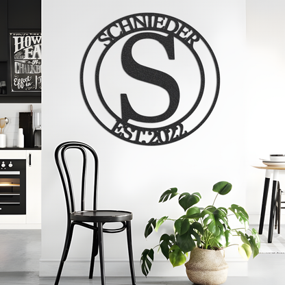 Metal Monogram Sign, Custom Metal Sign, Metal Name Sign, Monogram Wall Decor, Metal Monogram Letters, Custom Name Sign, Home Decor