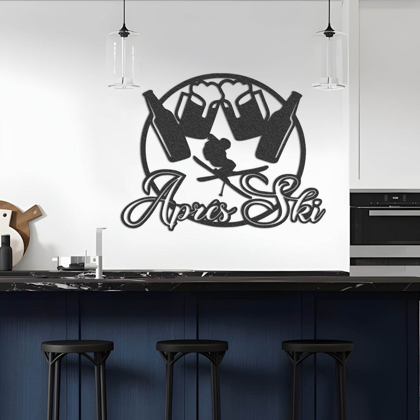 Personalized Apres Ski Sign / Metal Wall Decor / Personalized Skiing Home Decor