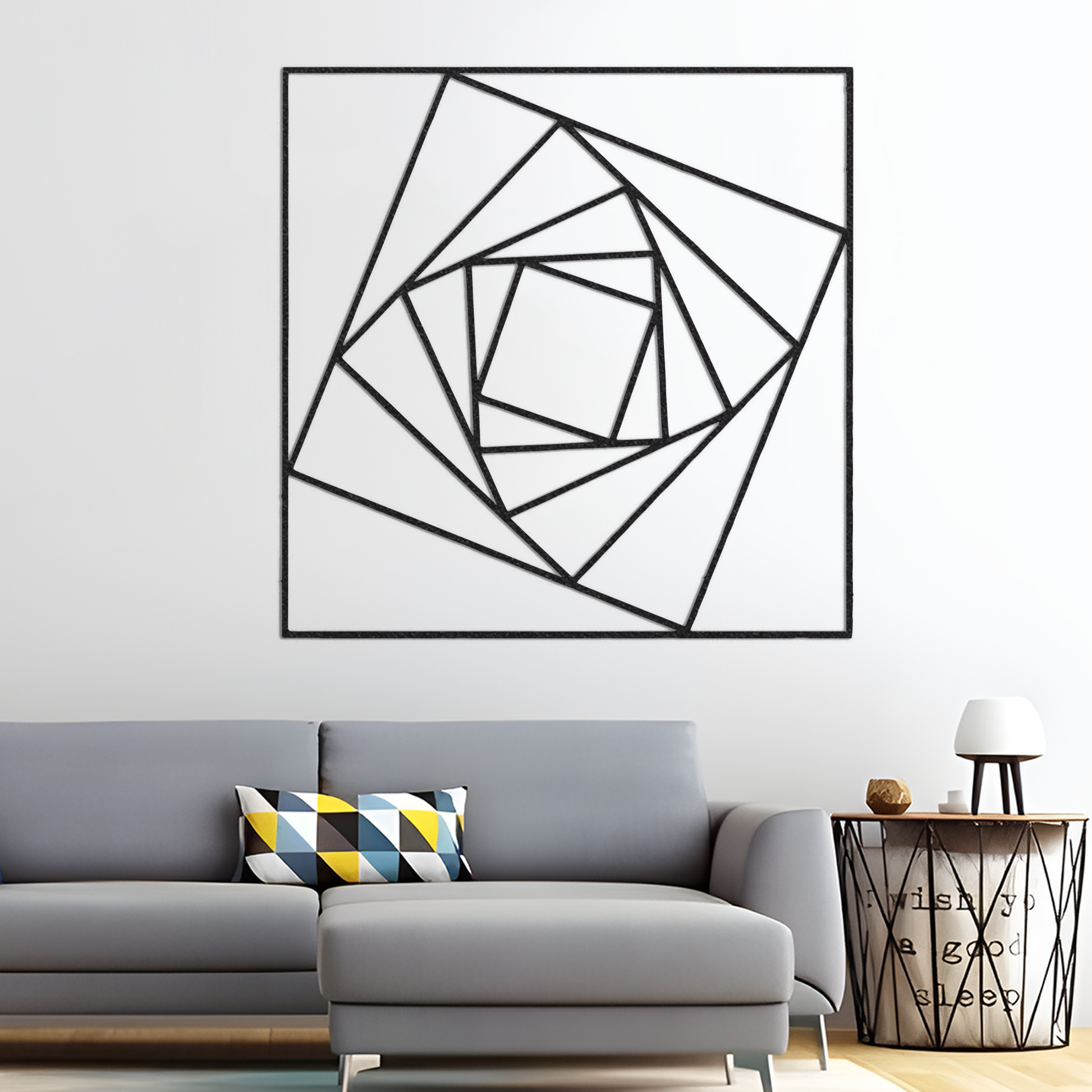 Fibonacci Geometric Metal Sign, Golden Ratio Art, Fibonacci Numbers Wall Art, Fibonacci Sequence Sign, Inspirational Fibonacci Metal Art