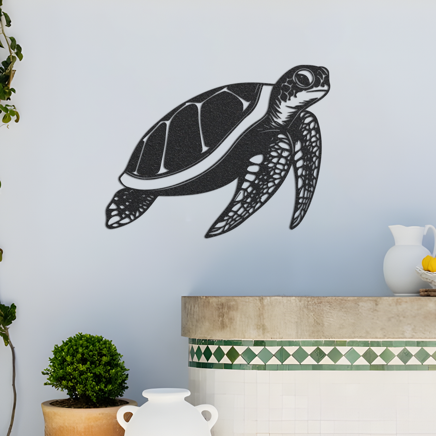Metal Sea Turtle Wall Art,Sea Turtle Wall Decor,Turtle Metal Sign,Beach House Decor,Ocean Decor,Front Door Decor,Turtle Gift,Fathers Day