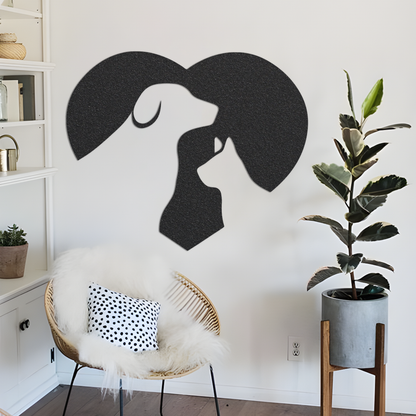 Metal Dog & Cat Lover Sign, Dog Lover Sign, Metal Pet Lover Sign, Home Decor Sign, Metal Front Door Sign, Housewarming Gift Idea