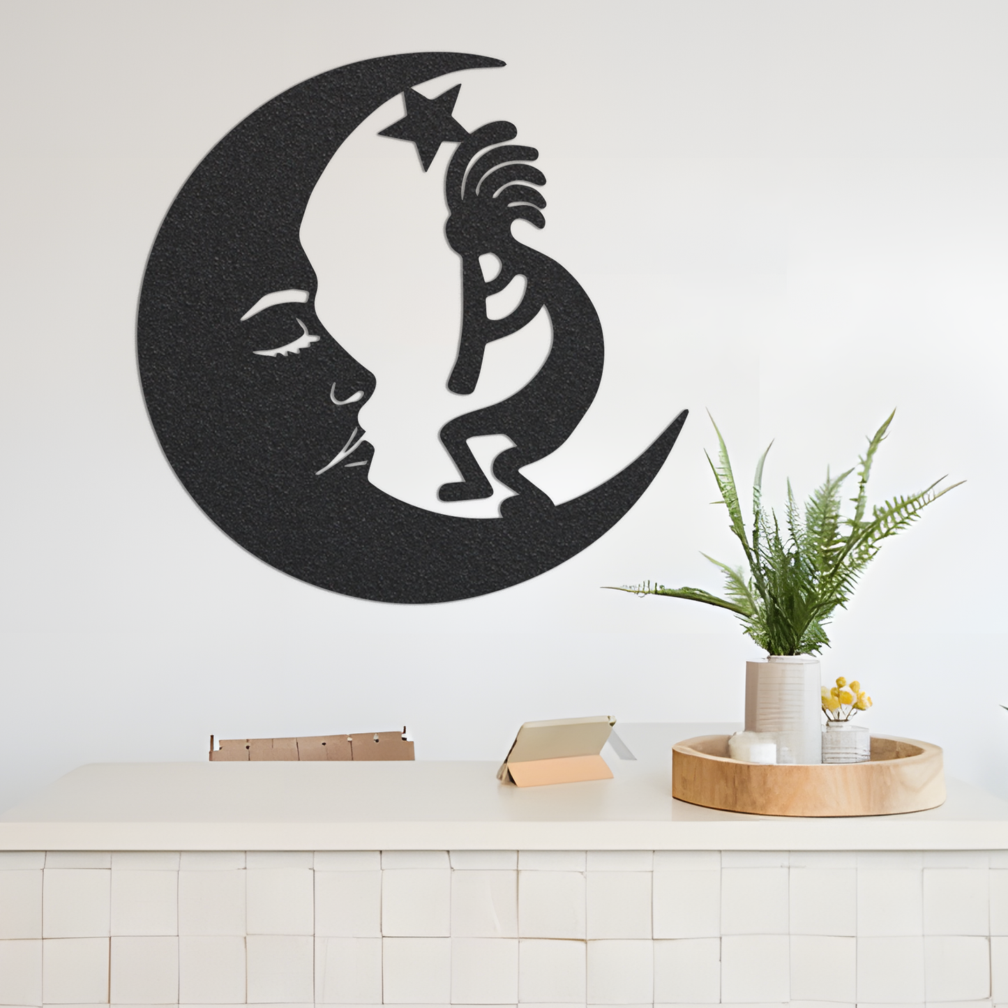 Kokopelli Metal Wall Art,Kokopelli Moon Metal Sign,Steel Outdoor Decor,Kokopelli Wall Decor,Metal Wall Art,Steel Wall Art