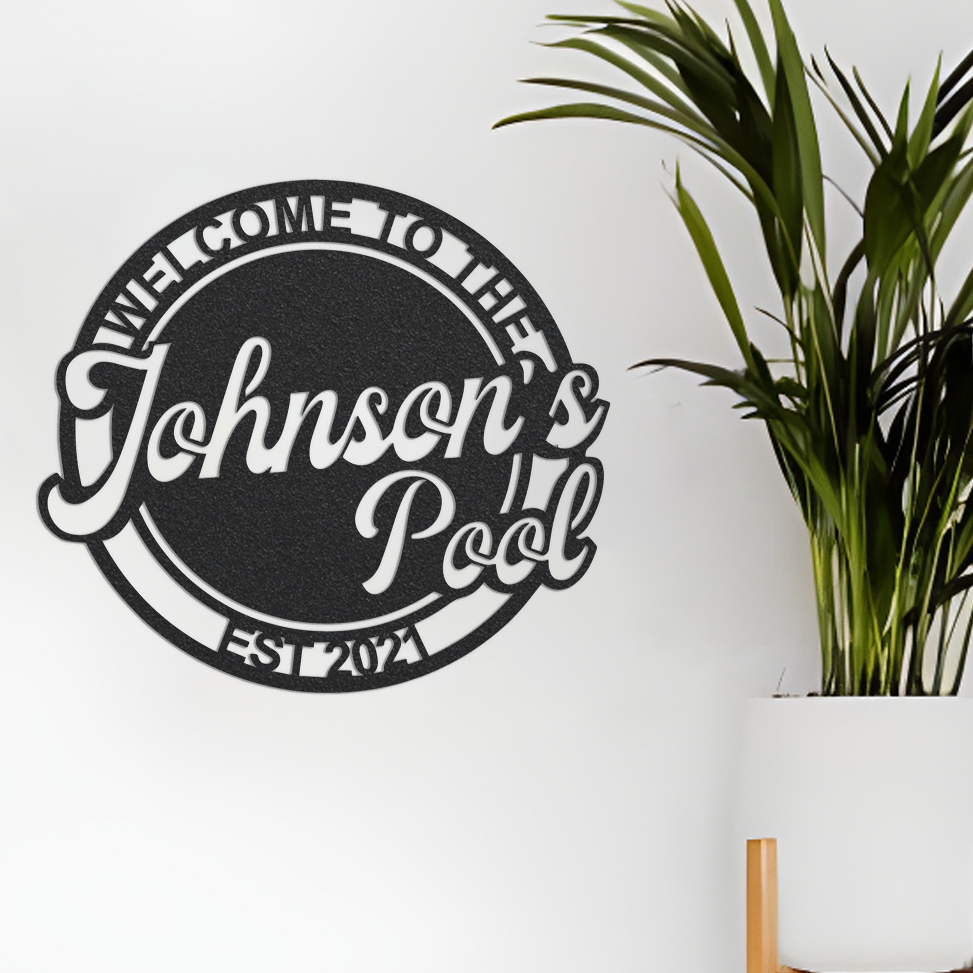 Personalized Backyard Pool Metal Sign / Outdoor Wall Decor / Metal Wall Decor / Pool Decor / Personalized Home Decor / Metal Wall Art