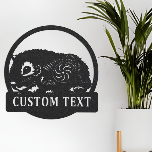 Guinea Pig Metal Sign Personalized,Custom Guinea Pig Wall Decor,Guinea Pig Farm Sign,Front door hanger,Guinea Pig Gift,Barn Decor