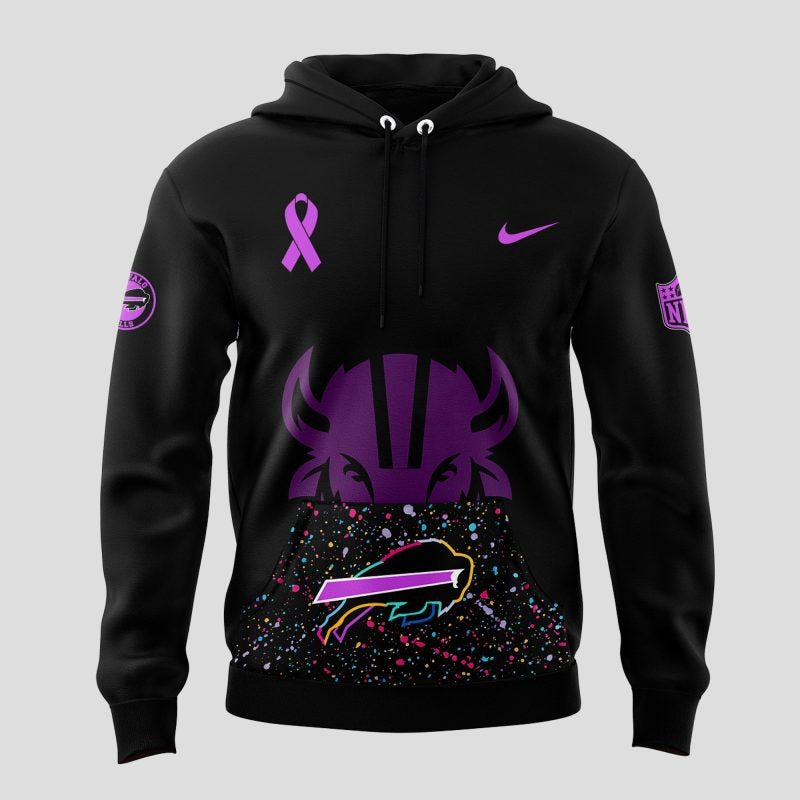 Limited Edition Black Buffalo Bills 2025 Crucial Catch Club Pullover Hoodie