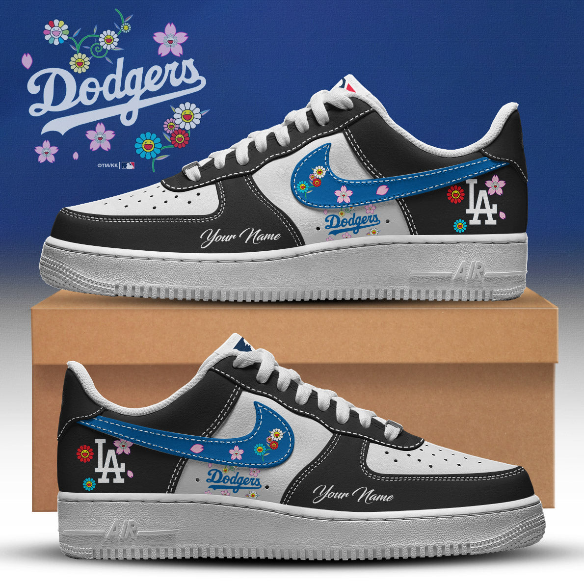 LA Dodgers x Takashi Murakami Shoes Special AF1 Limited Edition V2