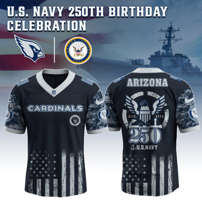 Arizona Cardinals x U.S. NAVY 250TH Birthday Special Edition Jersey - Tycheco