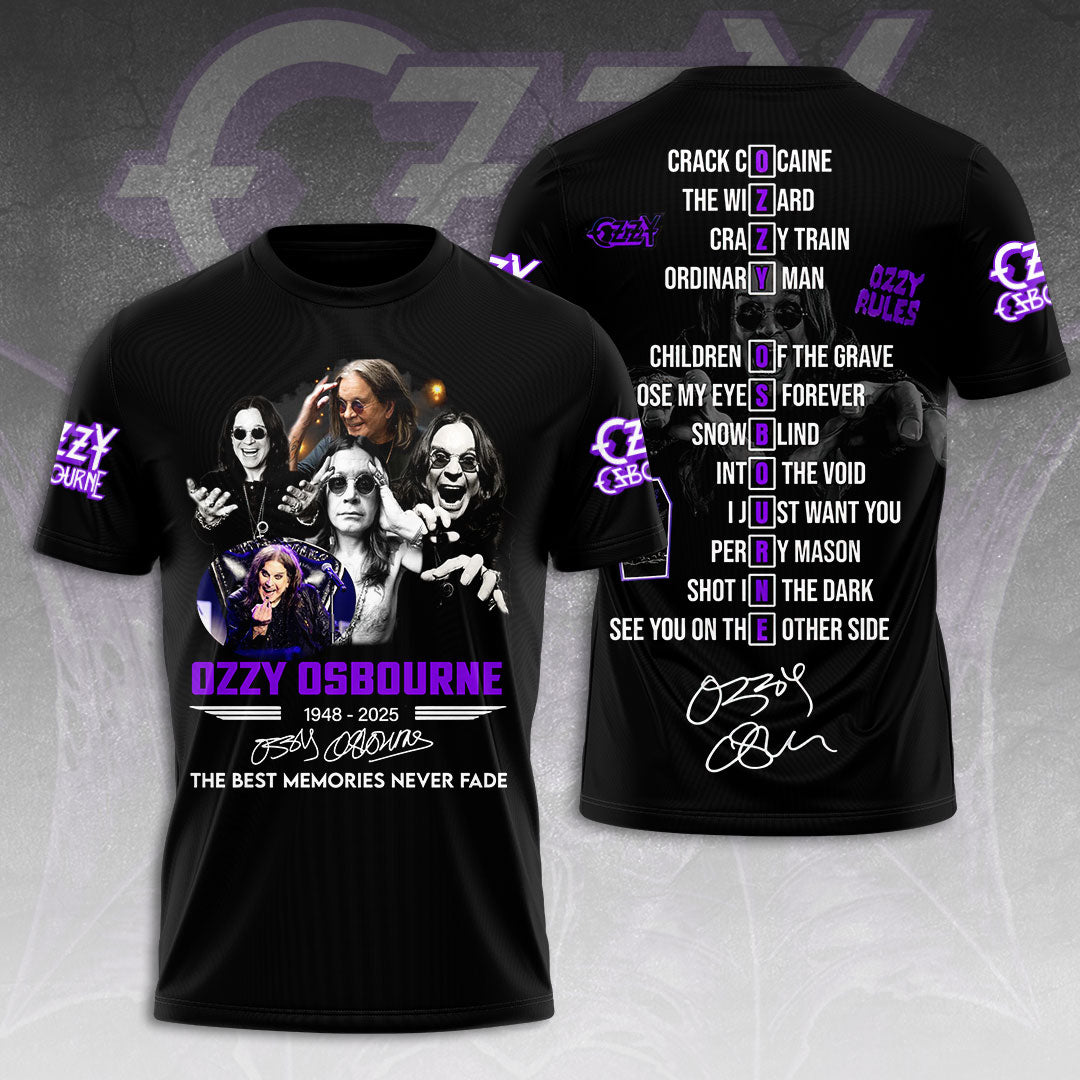 Ozzy Osbourne 3D T-Shirt - Thank You For The Memories