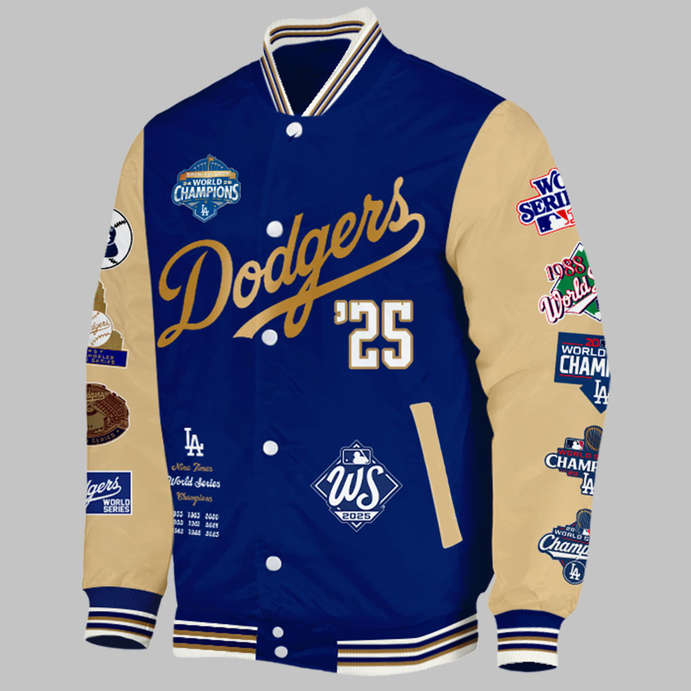 Dodgers Back-To-Back World Series Champions Bomber + Printed Hat