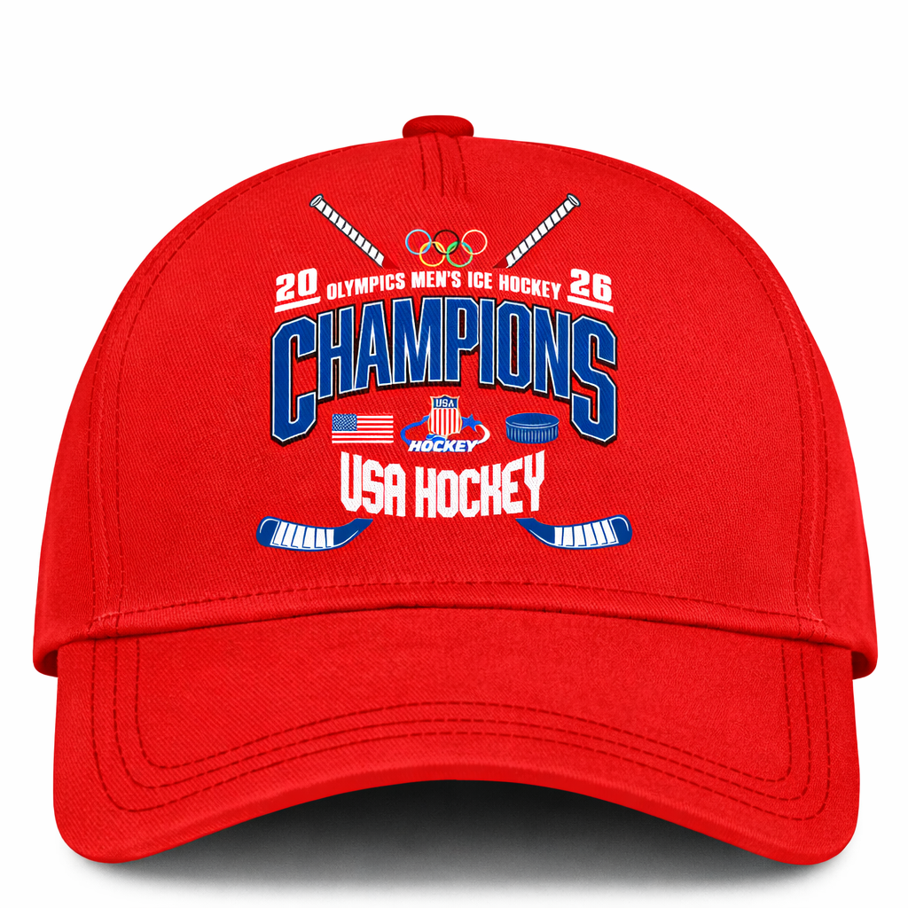, Team USA 2026 Olympic Men’s Ice Hockey Champions Tshirt Limited Edition Red