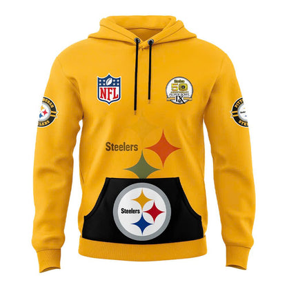 Pittsburgh Steelers Throwback 50th Anniversary Super Bowl Hoodie-DL1017241011