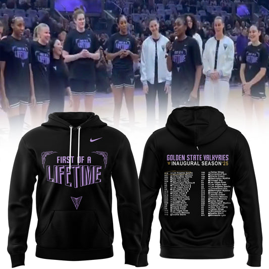 Golden State Valkyries 2025 Inaugural Season First of a Lifetime Schedule Hoodie