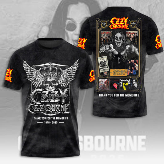 Ozzy Osbourne 3D T-Shirt - Thank You For The Memories