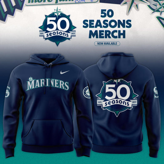_ Seattle Mariners 50 Seasons Celebration Special Edition Hoodie