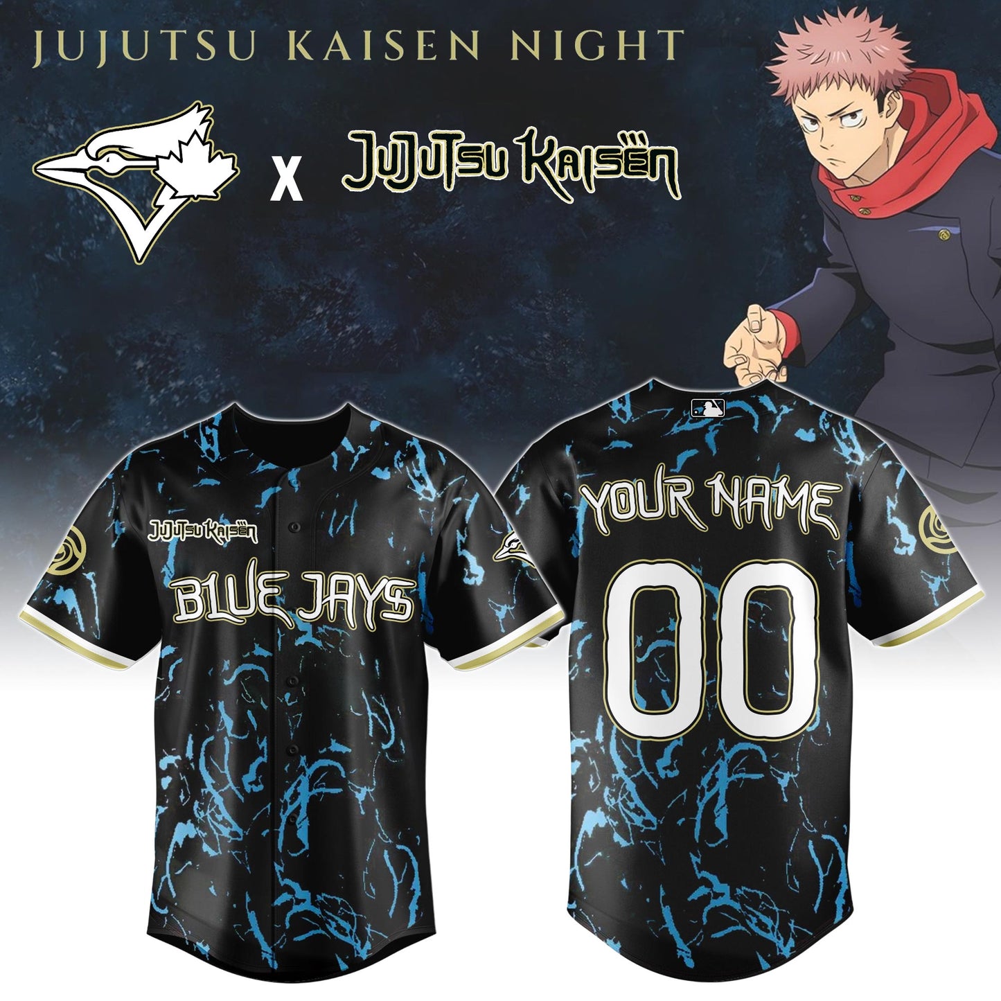 Toronto Blue Jays x Jujutsu Kaisen Night Jersey Limited