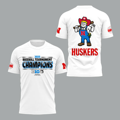Nebraska Baseball x B1G Tourney Championship T-Shirt