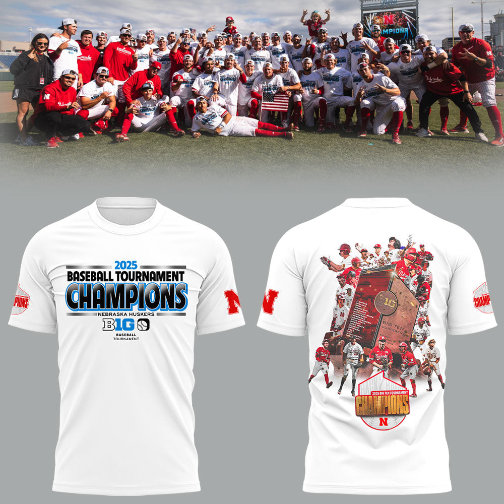 Nebraska Baseball x B1G Tourney Championship T-Shirt