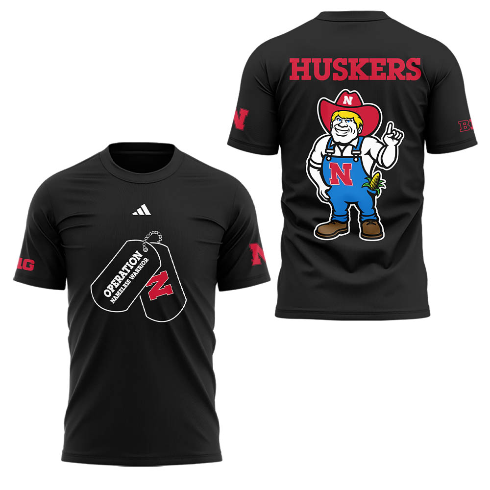 Limited Edition Nebraska Football x "OPERATION NAMELESS WARRIOR" TShirt-LL2509211014