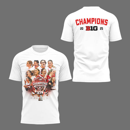 Limited Edition HuskerVB 2025 Champions Tshirt