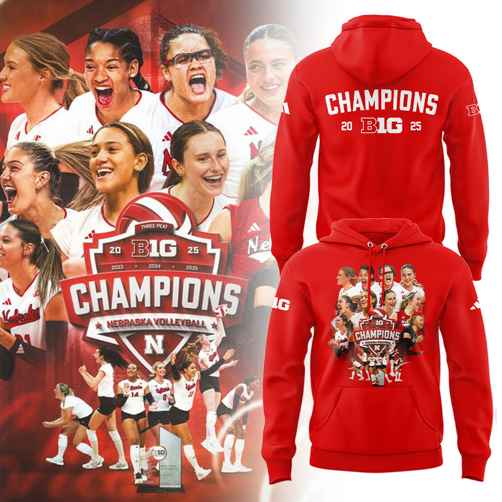Limited Edition HuskerVB 2025 Champions Hoodie