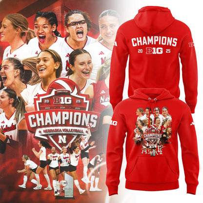 Limited Edition HuskerVB 2025 Champions Hoodie