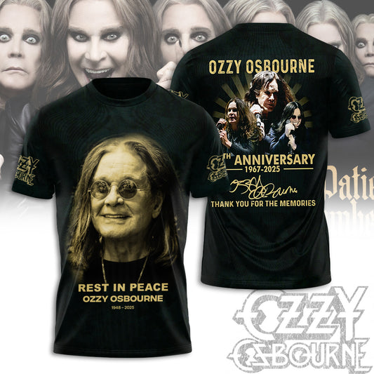 Ozzy Osbourne 3D T-Shirt - Thank You For The Memories