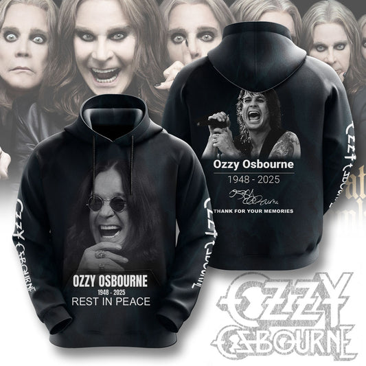 Ozzy Osbourne 3D Hoodie - Thank You For The Memories