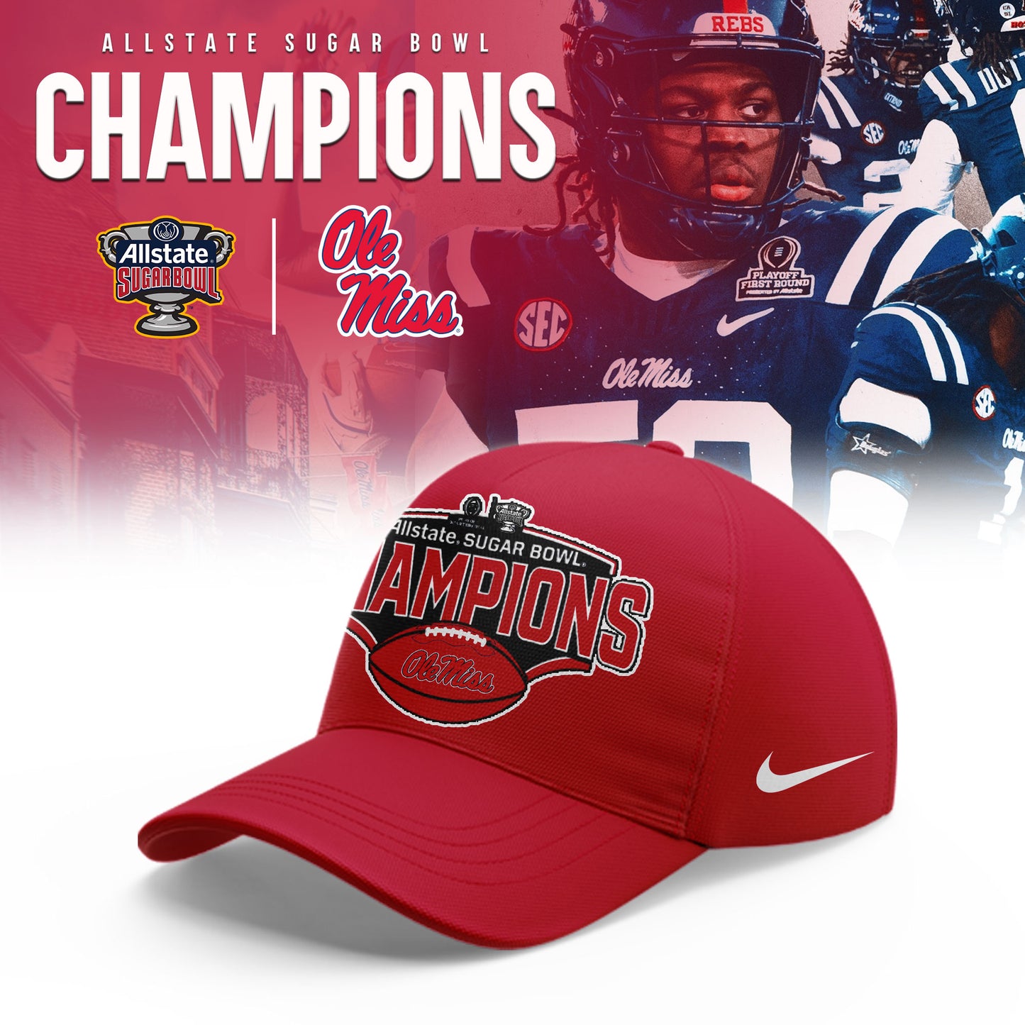 Ole Miss Rebels 2026 AllState Sugar Bowl Champions Limited Sweatshirt