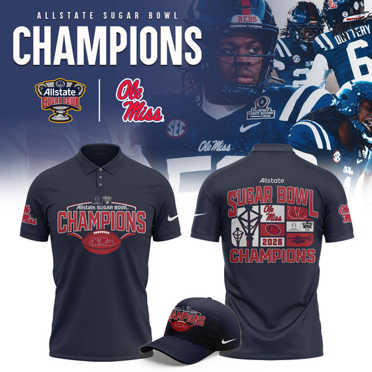 Ole Miss Rebels 2026 AllState Sugar Bowl Champions Limited Polo Shirt